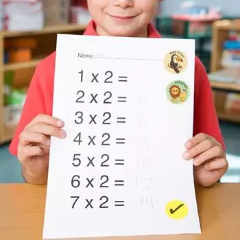 1 Roll Teacher Наклейка Безопасный Яркий Дизайн Самоклеящийся Полезные Мультяшные Животные Мотивационные Награды Наклейки для Дома C