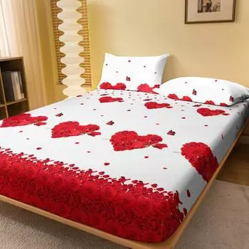 1 Rose Butterfly Patterned Frosted Bedsheet, Printed Bed Cover For Bedroom, Bedding (Excluding Pillowcases) 71x132cm