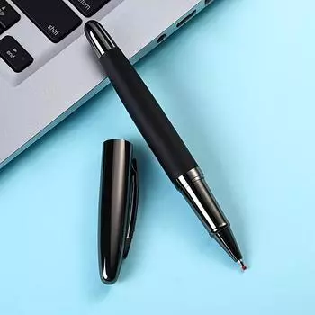 1 ручка + 2 запасных стержня, шариковая ручка из металла премиум-класса толщиной 0,5 мм, черные чернила — подходит для подписи в деловых и офисных помещениях