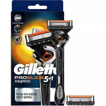1 ручка ручной бритвы Gillette Proglide + 2 лезвия, 1 комплект