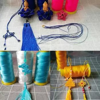 1 рулон 0,2-0,8 мм, высококачественная ручная нить «Башня», нейлоновая нить с кисточками и кистями, яркая нить из ледяного шелка, нейлоновый шнур 12 Strands королевский синий