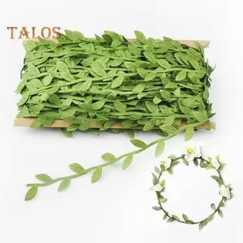 1 рулон 100 м искусственная плетеная гирлянда из искусственного шелка, зеленые листья ивы для дома и улицы, поддельная зелень, лоза, свадьба, вечеринка по случаю рождения ребенка, домашняя вечеринка зелёный