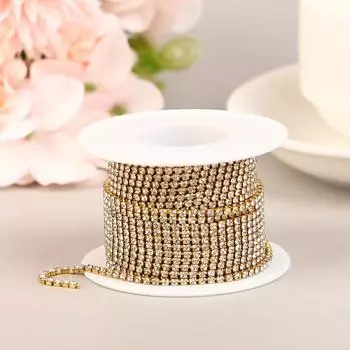 1 рулон, 10 м, 2,0 мм, блестящая цепочка, пришивная клейкая лента для одежды, аксессуары для одежды «сделай сам», цепочка для отделки чашек серебряный