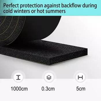 1 рулон 10 м пенопластовая лента самоклеящаяся изоляционная лента для труб устойчивая к атмосферным воздействиям пенопластовая пленка для дома, наружного сада