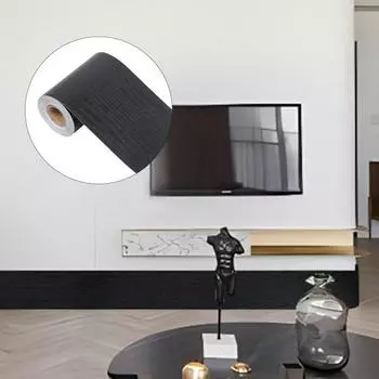 1 рулон 10 см x 10 м наклейка с рисунком под дерево водонепроницаемая самоклеящаяся ПВХ рамка для зеркала на кухню, ванную комнату, настенный бордюр, украшение обоев белый