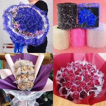 1 рулон 1500x15 см, оберточная лента для цветов, белая пена, подарочная коробка для рукоделия, упаковка для цветочного букета, набор декоративных лент, товары для флориста темно-фиолетового