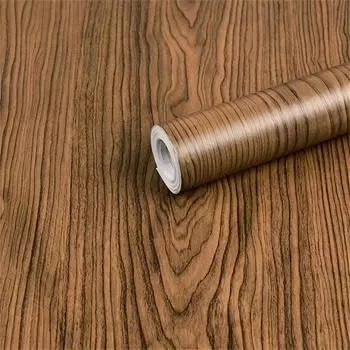 1 рулон 17,7 * 393,7 дюймов самоклеящиеся обои, обои с рисунком под старину, отклеиваются и приклеиваются 3M коричневый
