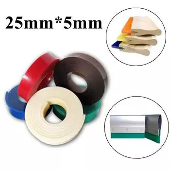 1 рулон 25 мм*5 мм плоская головка шелкография резиновый ракель 65A/75A/85A трафаретные краски инструменты для скребкового лезвия 3.66M