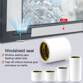 1 рулон 300/500 см оконной герметизирующей ленты самоклеящаяся зимняя ветрозащитная водонепроницаемая изоляционная лента для окон и дверей дома и офиса S