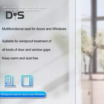 1 рулон 3,5x4500 см самоклеящаяся лента для герметизации окон, зимняя ветрозащитная водонепроницаемая лента для изоляции окон и дверей дома и офиса чистый