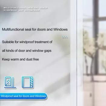 1 рулон 3,5x4500 см самоклеящаяся лента для герметизации окон, зимняя ветрозащитная водонепроницаемая лента для изоляции окон и дверей дома и офиса чистый