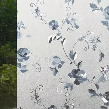 1 рулон 3D пион цветок декоративная оконная пленка конфиденциальности, УФ-защита съемная защитная пленка оконное стекло для ванной комнаты домашнего офиса 5m