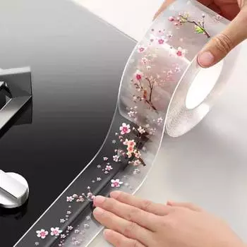 1 рулон 420 см прозрачная лента для герметизации швов с цветочным узором, водонепроницаемая клейкая лента для ванной, туалета, ванны, кухни, герметик для кромок стен, наклейка, герметик M розовый