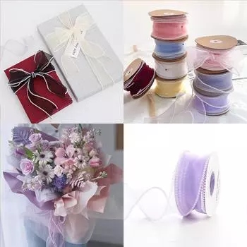 1 рулон 4 см, легкая, устойчивая к разрыву, не выцветающая оберточная лента для букета, упаковка для цветов, товары для вечеринок белый