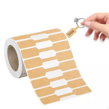 1 рулон 500 шт. Бижутерия ценники наклейки самоклеящиеся аксессуары пустая этикетка для ожерелья Light Brown