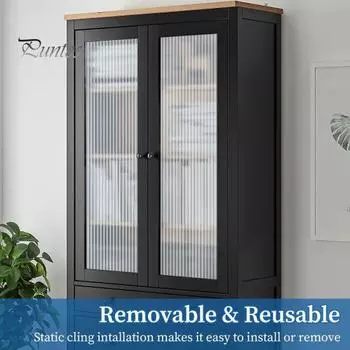 1 рулон 500x45 см, матовая оконная пленка, защита конфиденциальности, солнцезащитная пленка, режущаяся, многоразовая, неклейкая, статическая, для домашнего офиса, ванной комнаты, стеклянное покрытие белый