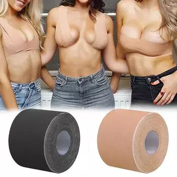 1 рулон, 5 м, женские накладки на соски груди, бюстгальтер пуш-ап, невидимый бюстгальтер для подтяжки груди, клейкие бюстгальтеры, нижнее белье, сексуальные бюстгальтеры без косточек, пирожные 2.5cm бежевый