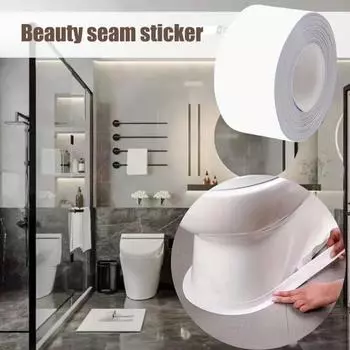 1 рулон 5M водонепроницаемая самоклеящаяся лента из ПВХ для ванной комнаты, туалета, ванны, герметик для кухонной раковины, герметик, наклейка для напольной плитки, угла, стены, края 5m A