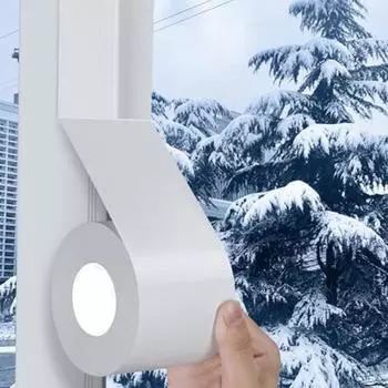 1 рулон 7x2000 см оконная уплотнительная лента самоклеящаяся герметизирующая зимняя ветрозащитная водонепроницаемая для дома и офиса серебряный