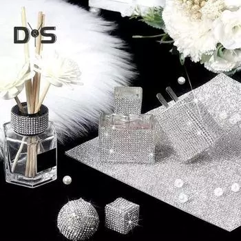 1 рулон 90 см ленты со стразами самоклеящиеся блестящие искусственные хрустальные декоративные ленты одежда обувь проекты своими руками поделки блестящие стразы наклейки обертка S зелёный