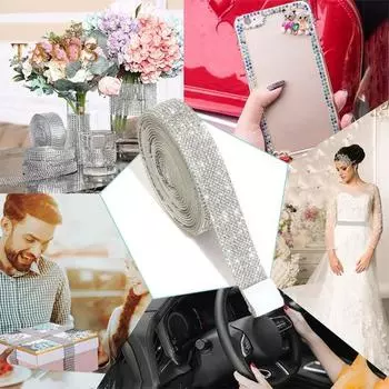 1 рулон 90 см ленты со стразами самоклеящиеся блестящие искусственные хрустальные декоративные ленты одежда обувь проекты своими руками поделки блестящие стразы наклейки обертка S разноцветный