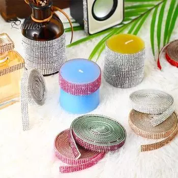 1 рулон 90 см ленты со стразами самоклеящиеся блестящие искусственные хрустальные декоративные ленты одежда обувь проекты своими руками поделки блестящие стразы наклейки обертка S разноцветный