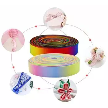 1 рулон 9/13 мм красивая градиентная полиэстеровая упаковочная лента 50 ярдов подарочная коробка украшение для вечеринки швейный магазин поставки A 13mm