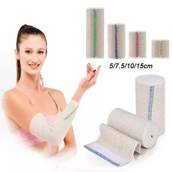 1 рулон эластичного компрессионного бинта с самозастегиванием, идеально подходит для икр, занятий спортом, растяжений, запястья, лодыжки и стопы