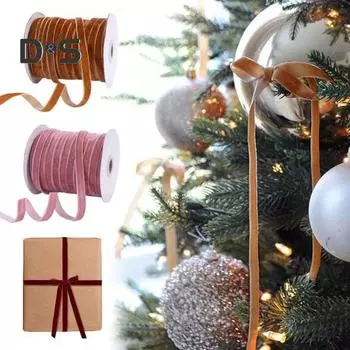 1 рулон бархатной ленты 50 ярдов шириной 1 см роскошная бархатная лента однотонная рождественская бархатная лента для товаров для творчества подарочная упаковка свадебный декор 1cm 1pc бежевый