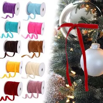 1 рулон бархатной ленты 50 ярдов шириной 1 см роскошная бархатная лента однотонная рождественская бежевый