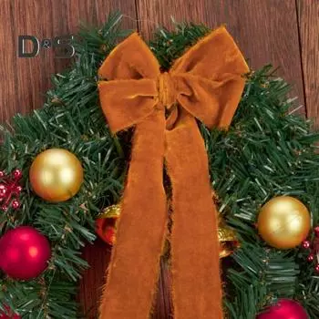 1 рулон бархатной ленты с бахромой по краю, однотонная лента в деревенском стиле с бахромой, лента для упаковки подарков в стиле бохо для букета, рождественской елки красный