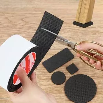 1 рулон бесшумной губчатой ленты для мебели, сетка, противоскользящая самоклеящаяся накладка на ножки стульев и столов, 4 мм, защита от царапин на полу, аксессуары для самостоятельного изготовления 20mm&2m&4mm