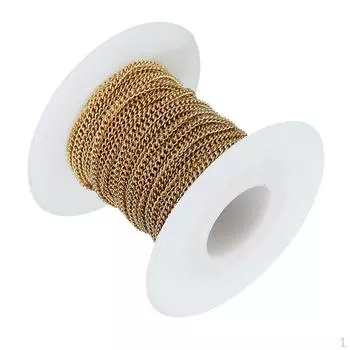 1 рулон цепей из нержавеющей стали ювелирные изделия браслеты ножные браслеты поделки изготовление ручная работа 1.5mm