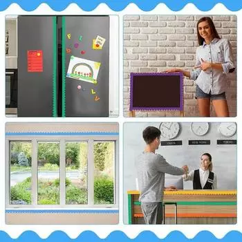 1 рулон, доска объявлений для классной комнаты, границы, наклейки, цветные волнистые края, граница доски объявлений, декоративная бумага для классной комнаты, украшение для дома, вечеринки, сделай сам красный