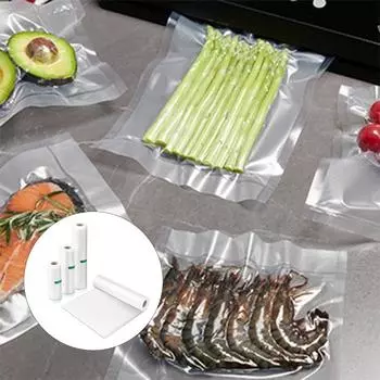 1 рулон герметичных вакуумных пакетов, пищевых, без бисфенола А, термостойких, пригодных для использования в микроволновой печи M