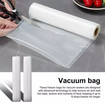 1 рулон герметичных вакуумных пакетов, пищевых, без бисфенола А, термостойких, безопасных для использования в микроволновой печи, вакуумных