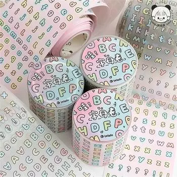 1 рулон граффити-надписи, ручная палатка, клейкая лента, цветные надписи, символы, сделай сам, декоративные наклейки Gooka, материал для скрапбукинга