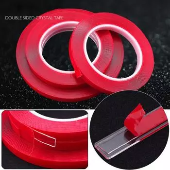 1 рулон клейкой ленты 3/5/10 м, высокая вязкость, прозрачная бесследная двусторонняя лента без следов для отображения кончиков ногтей 4