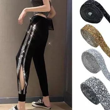 1 рулон клейкой ленты со стразами, долговечная лента, сверкающие стразы, поделки для свадебного украшения