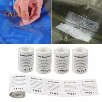 1 рулон, комплект прозрачных ремонтных заплат, водостойкая лента высокой вязкости из ТПУ, профессиональные самоклеящиеся ремонтные заплаты для надувного игрушечного бассейна A