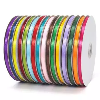 1 рулон красивой невыцветающей гладкой атласной ленты для выпечки тортов, декоративного текстиля зелёный