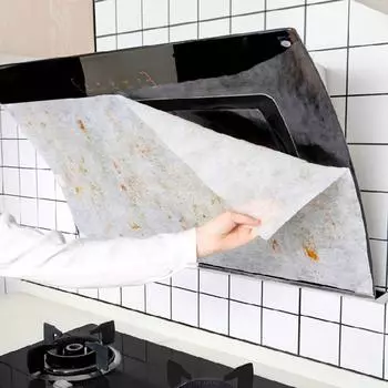 1 рулон кухонной масляной фильтровальной бумаги, простой и безопасный лист для чистки вытяжного вентилятора, поглощающий аксессуары, фильтры для вытяжки, покрытие