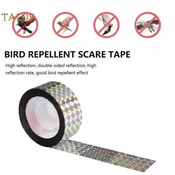 1 рулон ленты для отпугивания птиц, двухсторонняя, широкое применение, яркая, удобная, светоотражающая лента для отпугивания голубей, садовые принадлежности M