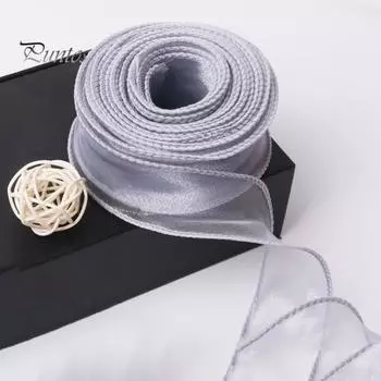 1 рулон ленты, мягкие цветочные букеты, упаковка, нейлоновая пряжа, лента, сделай сам, подарочная упаковка, лента для поделок, бант, венки, украшения белый