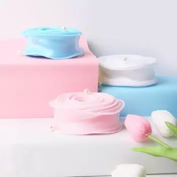 1 рулон ленты, мягкие цветочные букеты, упаковка, нейлоновая пряжа, лента, сделай сам, подарочная упаковка, лента для поделок, бант, венки, украшения белый