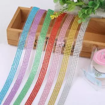 1 рулон ленты, привлекательная самоклеящаяся акриловая наклейка со стразами «сделай сам», для скрапбукинга серебряный