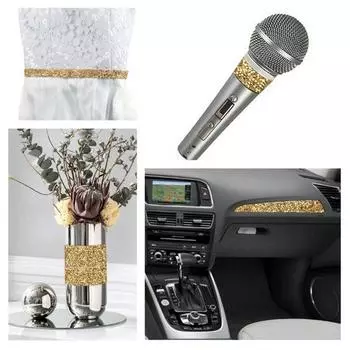 1 рулон ленты со стразами, долговечная клейкая лента со сверкающими стразами, поделки для свадебного украшения