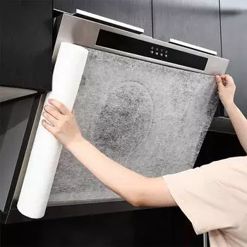 1 рулон, масляный чехол для вытяжки, сетчатый фильтр для вытяжки, термостойкая кухонная противопожарная пленка, нетканый материал, чехол для защиты от дыма и пыли 196.85inch