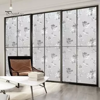 1 рулон матовой оконной пленки, энергосберегающий блок, защита от ультрафиолетовых лучей, сохранение конфиденциальности, простая установка, наклейка на стекло без остатков C