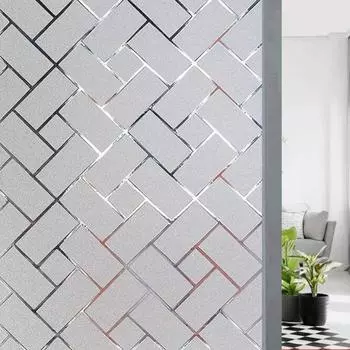 1 рулон матовой оконной пленки, защита конфиденциальности, съемная солнцезащитная пленка, статическое стеклянное покрытие, декоративная пленка для дома, ванной комнаты S Square